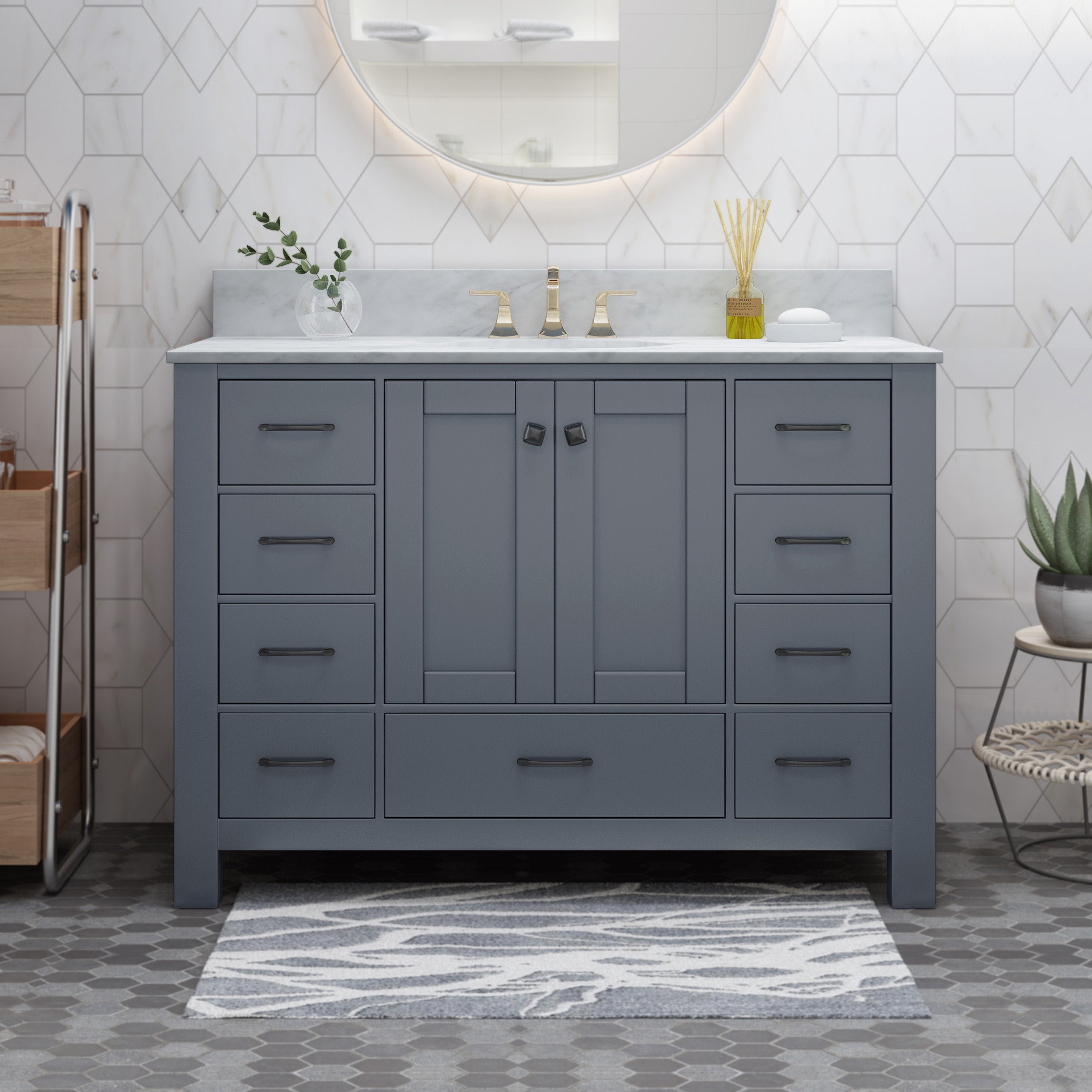 Lorent Contemporary Marble Countertop with Sink