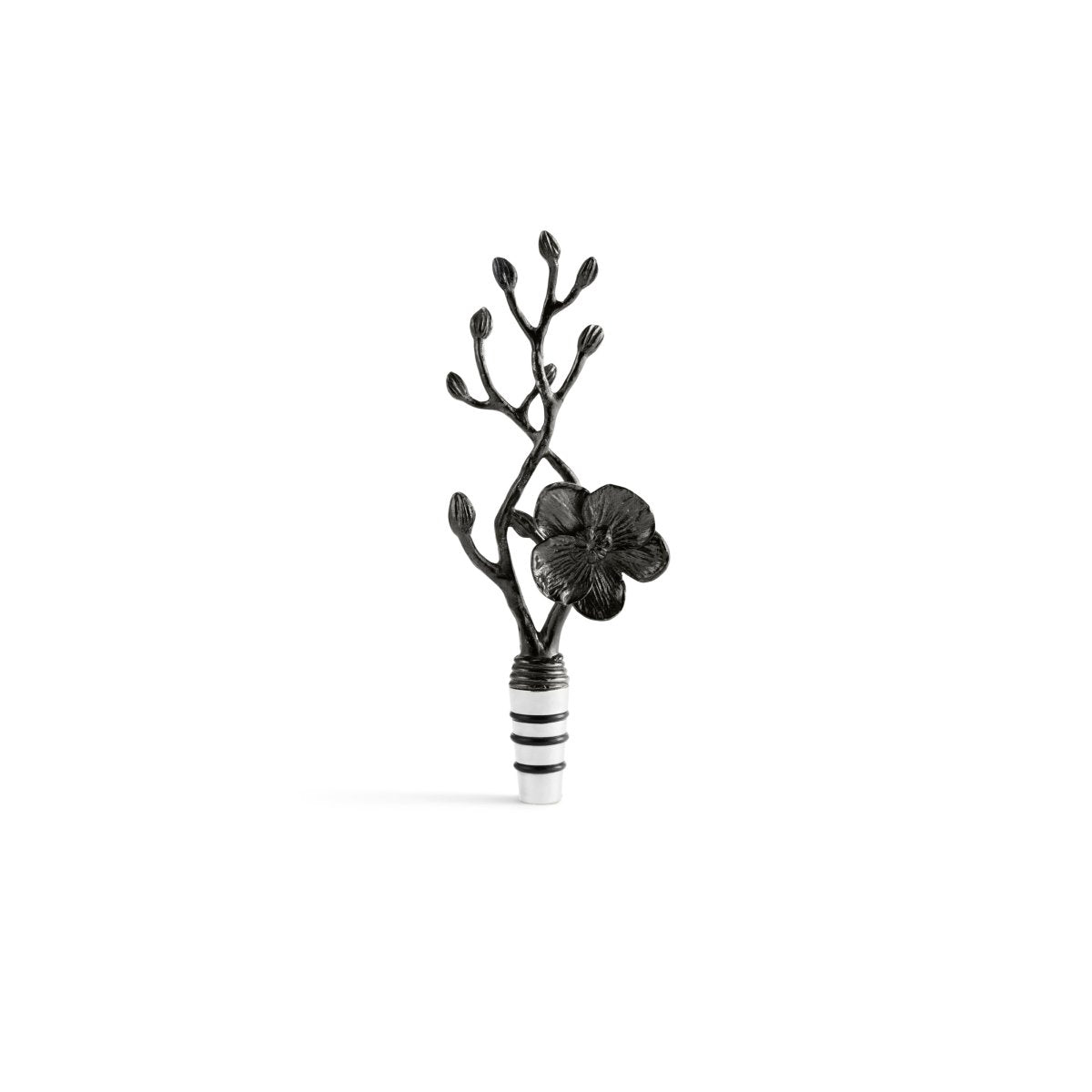 Black Orchid Wine Stopper