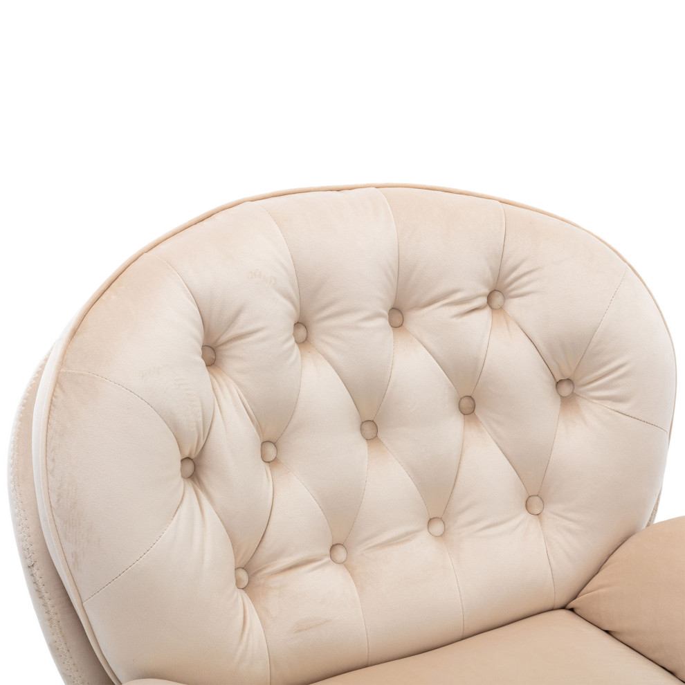 IA7002 Amelia Accent Chair  Beige   Contemporary   Armchairs And Accent Chairs   by IDEAZ International  LLC  Houzz