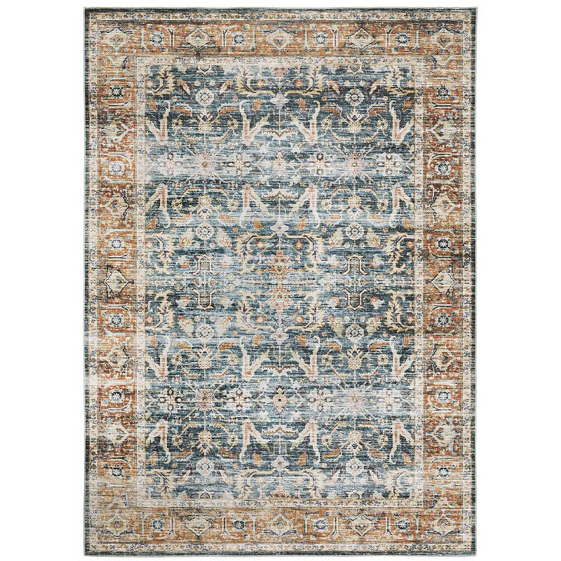 StyleHaven Clarissa Washable Bordered Ornate Area Rug