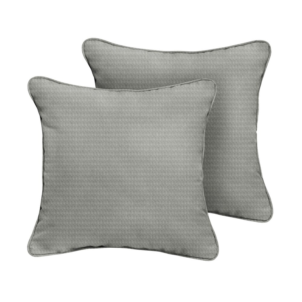 Humble + Haute Outdura Solid Indoor/Outdoor Corded Square Pillows (Set of 2)