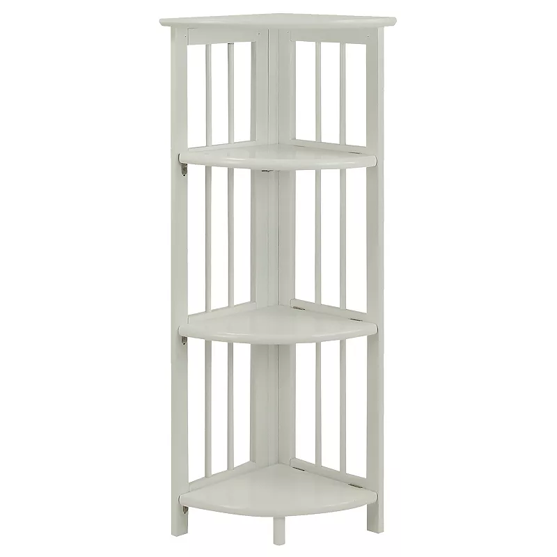 Casual Home 3-Shelf Folding Corner Bookcase