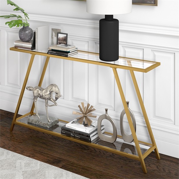 Brass Metal Console Table Henn amp hart