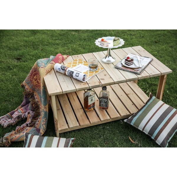 PATIO FESTIVAL AllWEATHER Adirondack Wooden Coffee Table