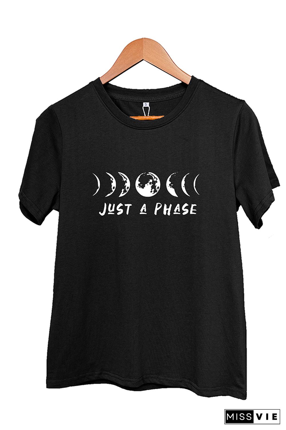 It's Just A Phase Moon Graphic T-Shirt Wholesale