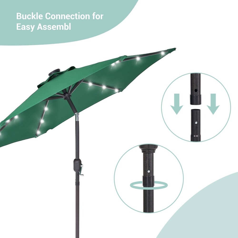 Bonosuki 7.5Ft LED Patio Market Umbrella Outdoor Table Umbrella