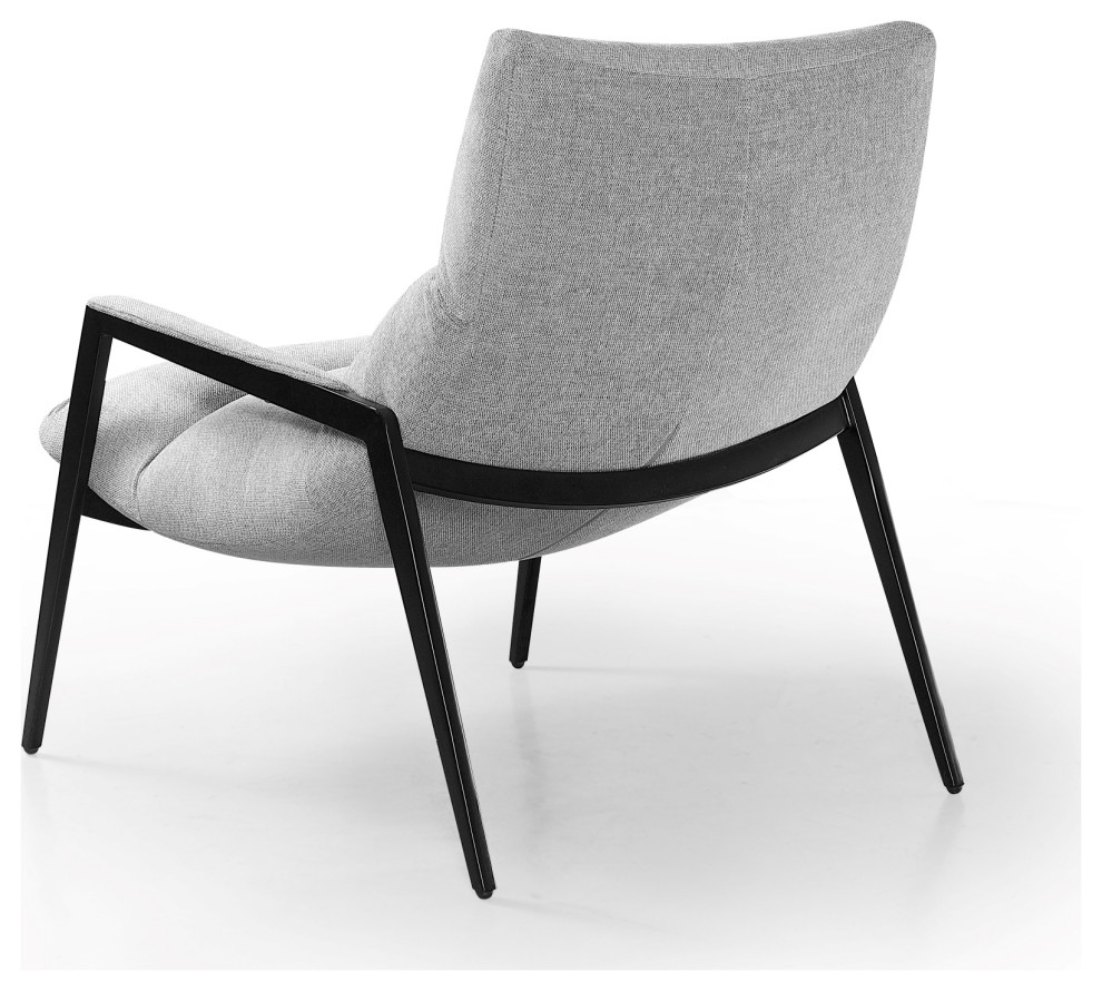 Modern Homer Accent Gray Fabric Chair   Midcentury   Armchairs And Accent Chairs   by Vig Furniture Inc.  Houzz