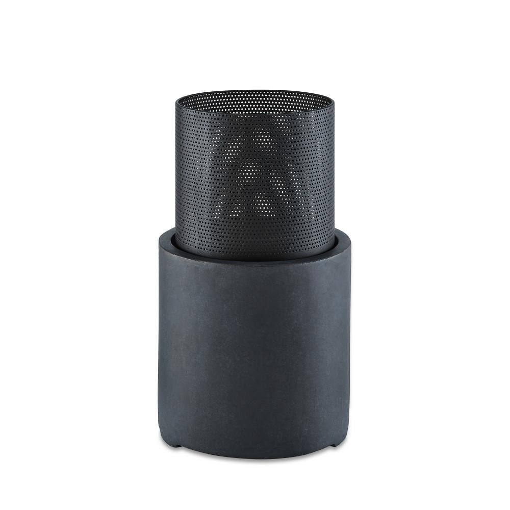 DANYA B 22 in. Wood Burning Faux Stone Fire Column Chimenea TFE980082