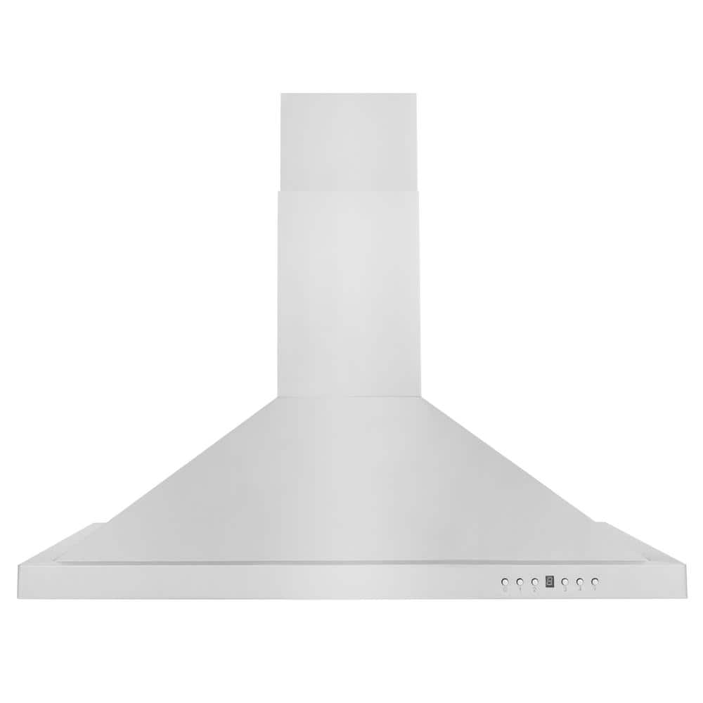 ZLINE Kitchen and Bath 30  Convertible Vent Wall Mount Range Hood in Stainless Steel with Crown Molding