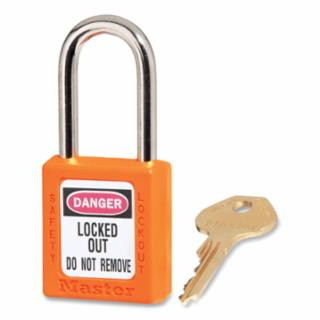 Master Lock 470 410ORJ Orange Plastic Safety Padlo...