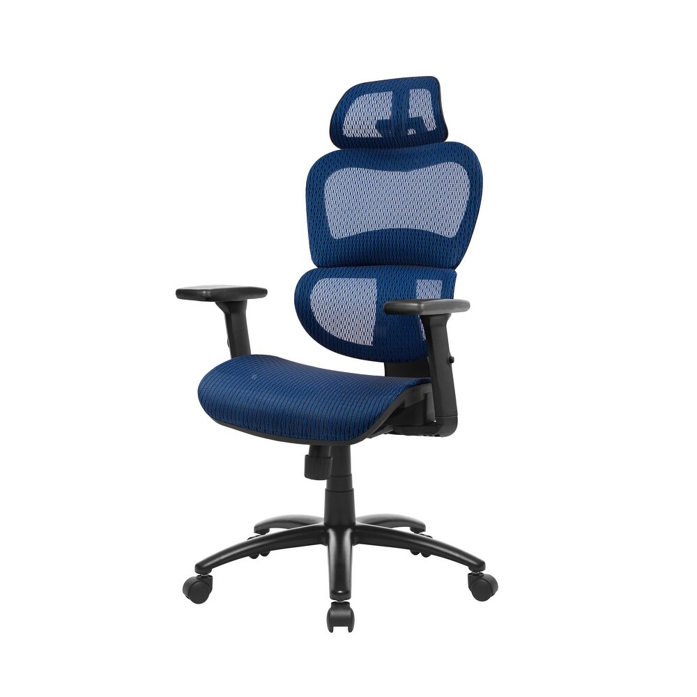 3D Arms Computer Chair Comfort Adjustable Chair with Adjustable Headrest Office Chair Back Desk Chair Rolling Industrial Chair