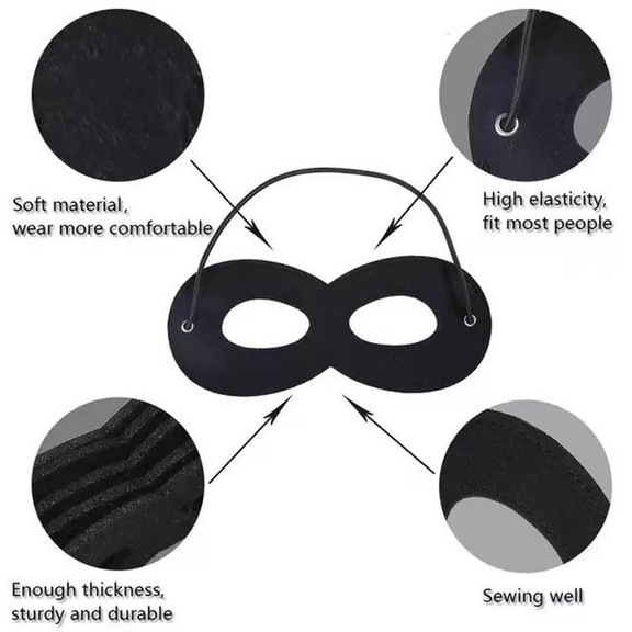 TOPTIE 50 Pack Felt Eye Mask  Kids Party Mask Hall...