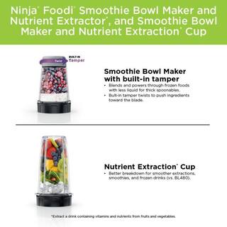 NINJA Foodi Smoothie Bowl Maker 24 oz. Blender 2 Speeds Stainless Steel Auto iQ (SS100) SS100