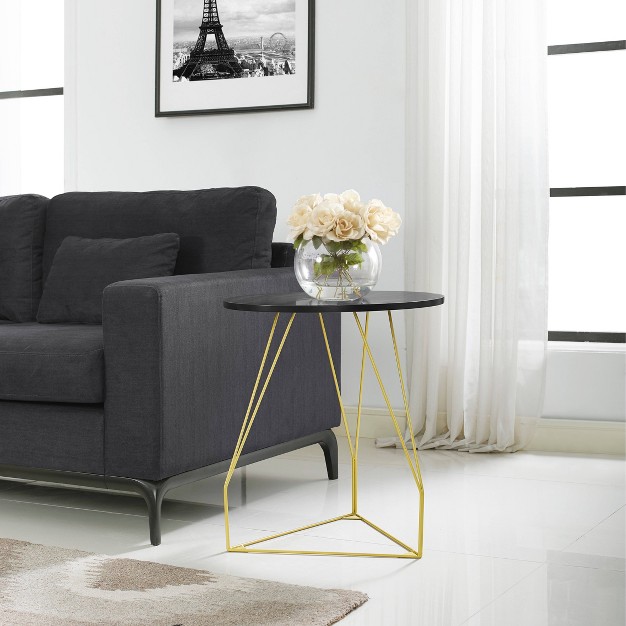 Orlando Accent Table Black gold Finch