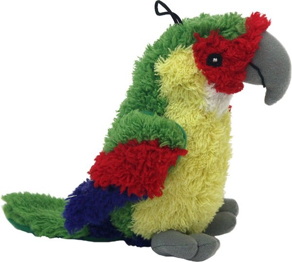 Multipet Look Who's Talking Parrot Plush Dog Toy