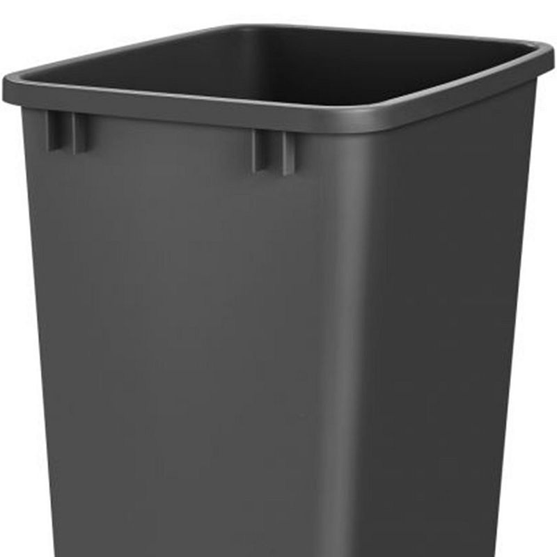 Rev-A-Shelf 35 Qt Under Sink Trash Can Replacement， Plastic， Black， RV-35-18-52