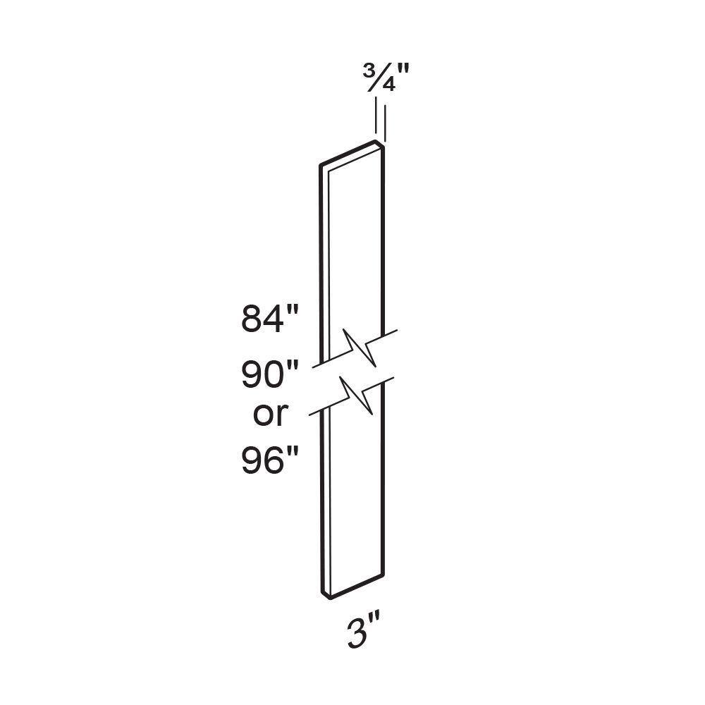 Home Decorators Collection 3x84x.75 in. Cabinet Filler Strip in Newport Pacific White FS84-PW