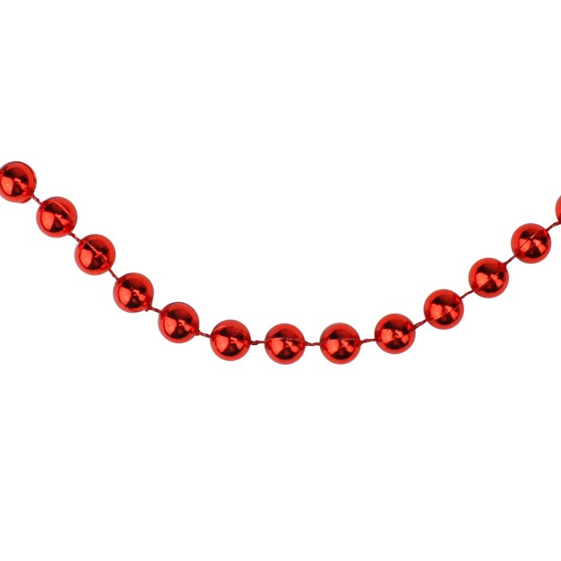 Northlight 33 x27 Shiny Red Round Beaded Christmas Garland