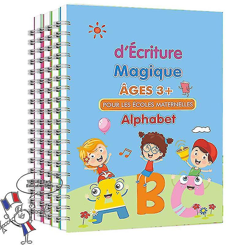 3d French Groove Magic Practice Copybook Children's Book Learning Numbers Letters Calligraphy Writing Exercise Books Gift