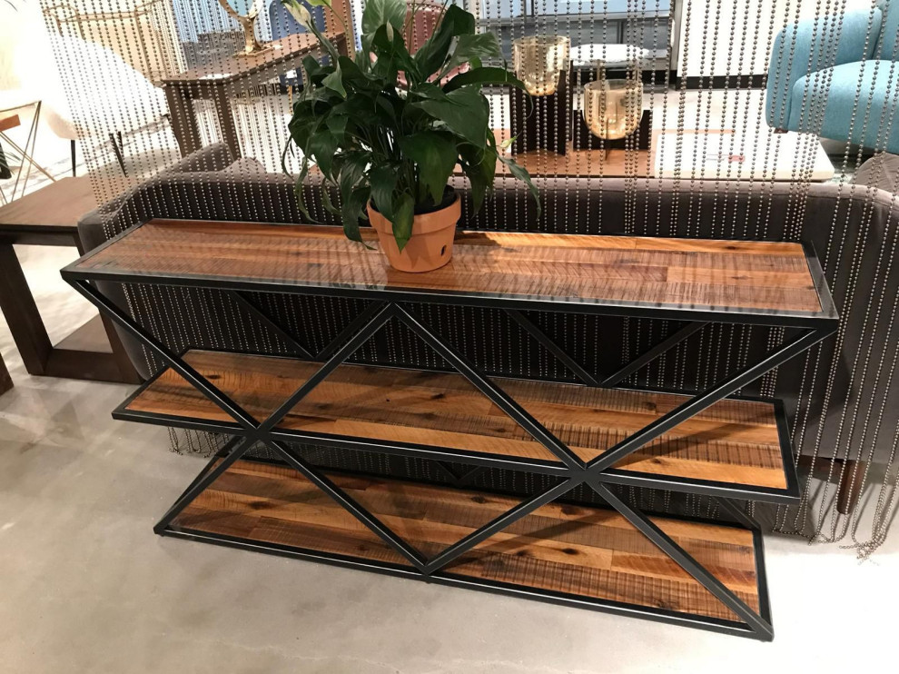 Misha Two Tier Console Table   Industrial   Console Tables   by LH Imports  Houzz