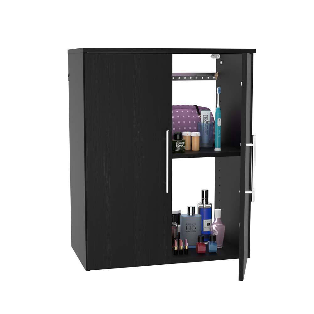 ClosetMaid Style+ 14.59 in. D x 25.12 in. W x 31.28 in. H Noir Laundry Room Floating Cabinet Kit with Modern Doors 10000-02195