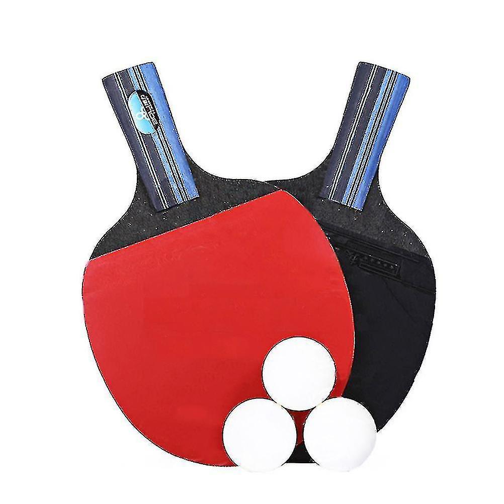 Table Tennis Racket Double Side Reverse Rubber Faced Beginner -pong Board Table Tennis