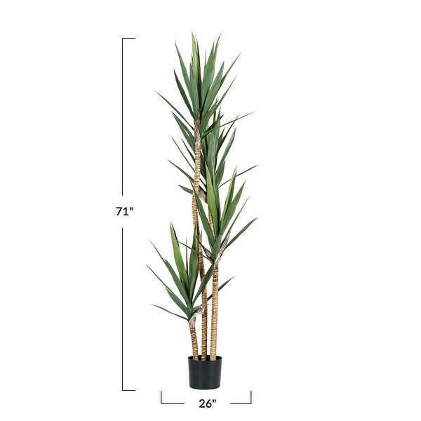 Faux Yucca Tree in Plastic Pot