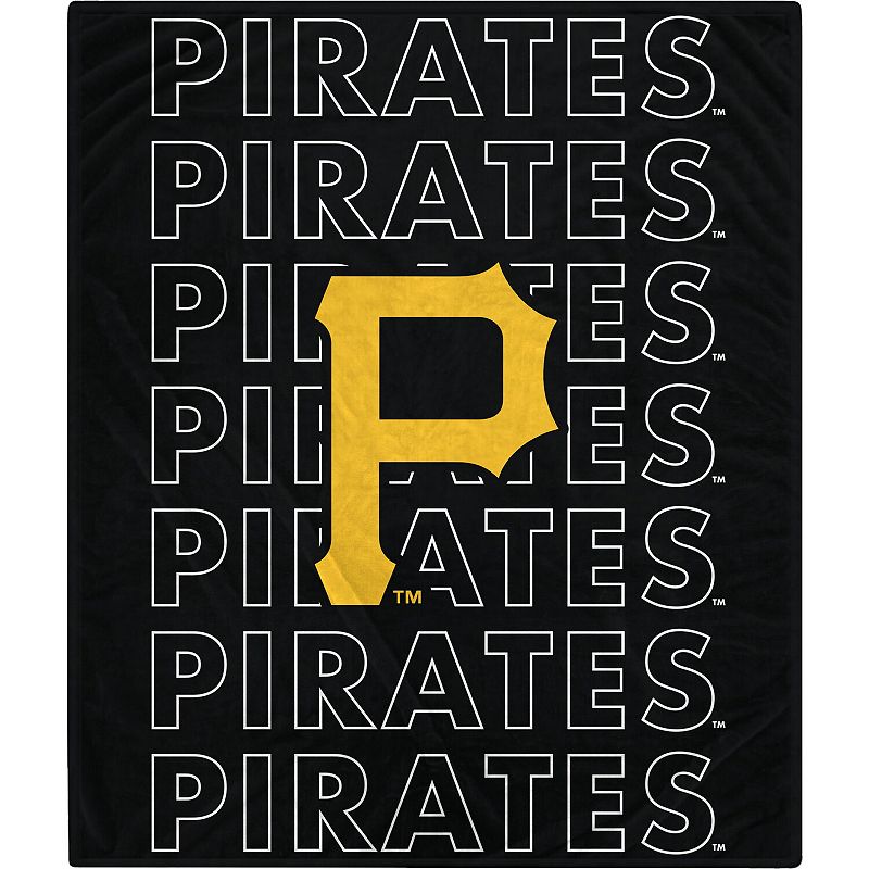 Pittsburgh Pirates 60 x 70 Echo Wordmark Plush Blanket