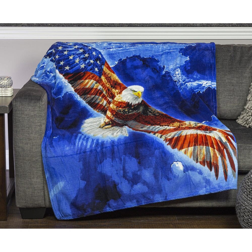 American Eagle Super Soft Plush Fleece Throw Blanket