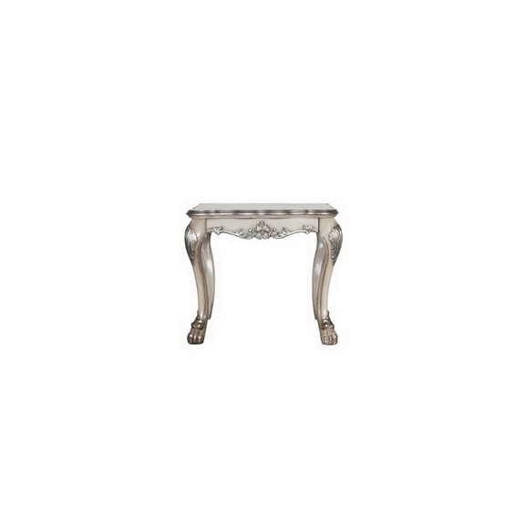 Acme 88172 Dresden End table  Vintage Bone White