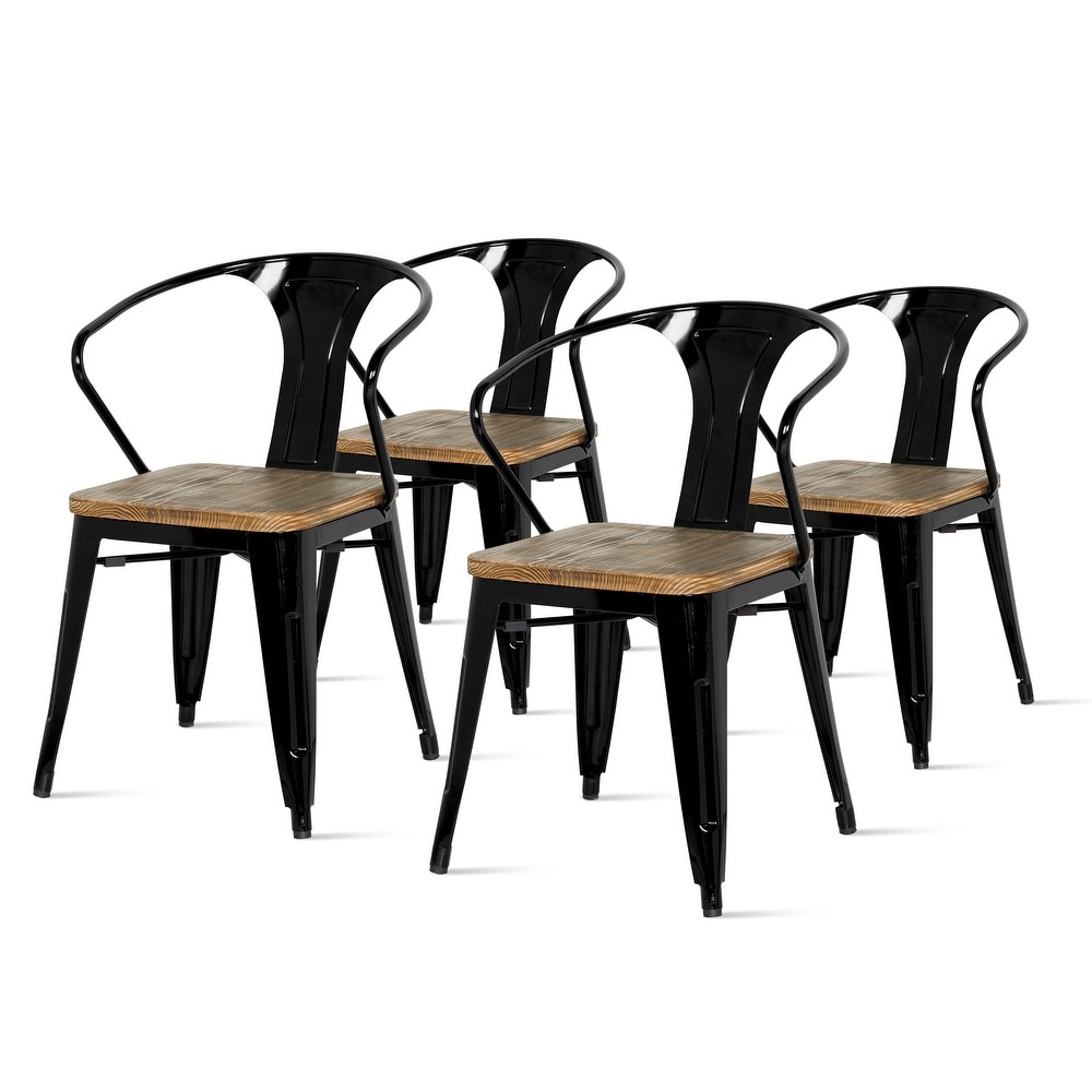 Metropolis Metal Arm Chair Set of 4   na