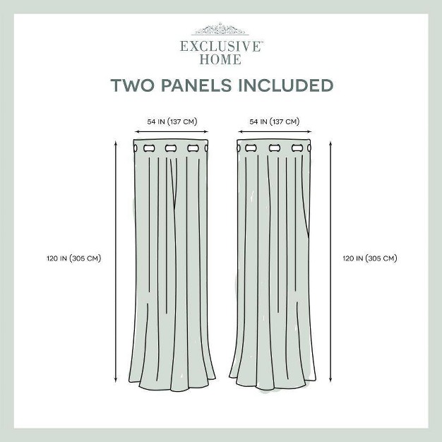 Set Of 2 Delano Indoor outdoor Heavy Textured Grommet Top Light Filtering Window Curtain Panels Exclusive Home