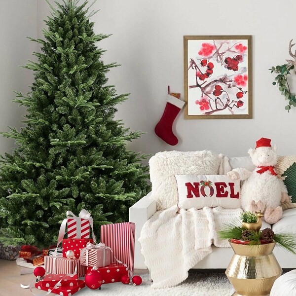 8/9 FT PE and PVC Christmas Tree Simulate Nature Advanced Materials Premium Hinged Spruce Artificial Douglas Firs Tree