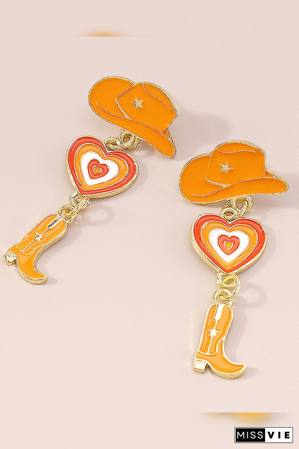 Alloy Heart and Boots Earrings MOQ 5pcs