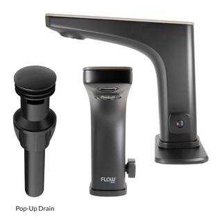 FLOW Grove Touch and Motion Activated Single-Handle Bathroom Faucet in Matte Black GRVB1 MB