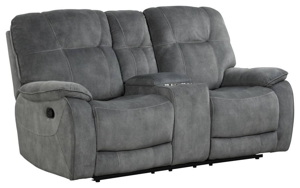 Parker Living Cooper Shadow Grey Manual Console Loveseat   Transitional   Loveseats   by Parker House  Houzz