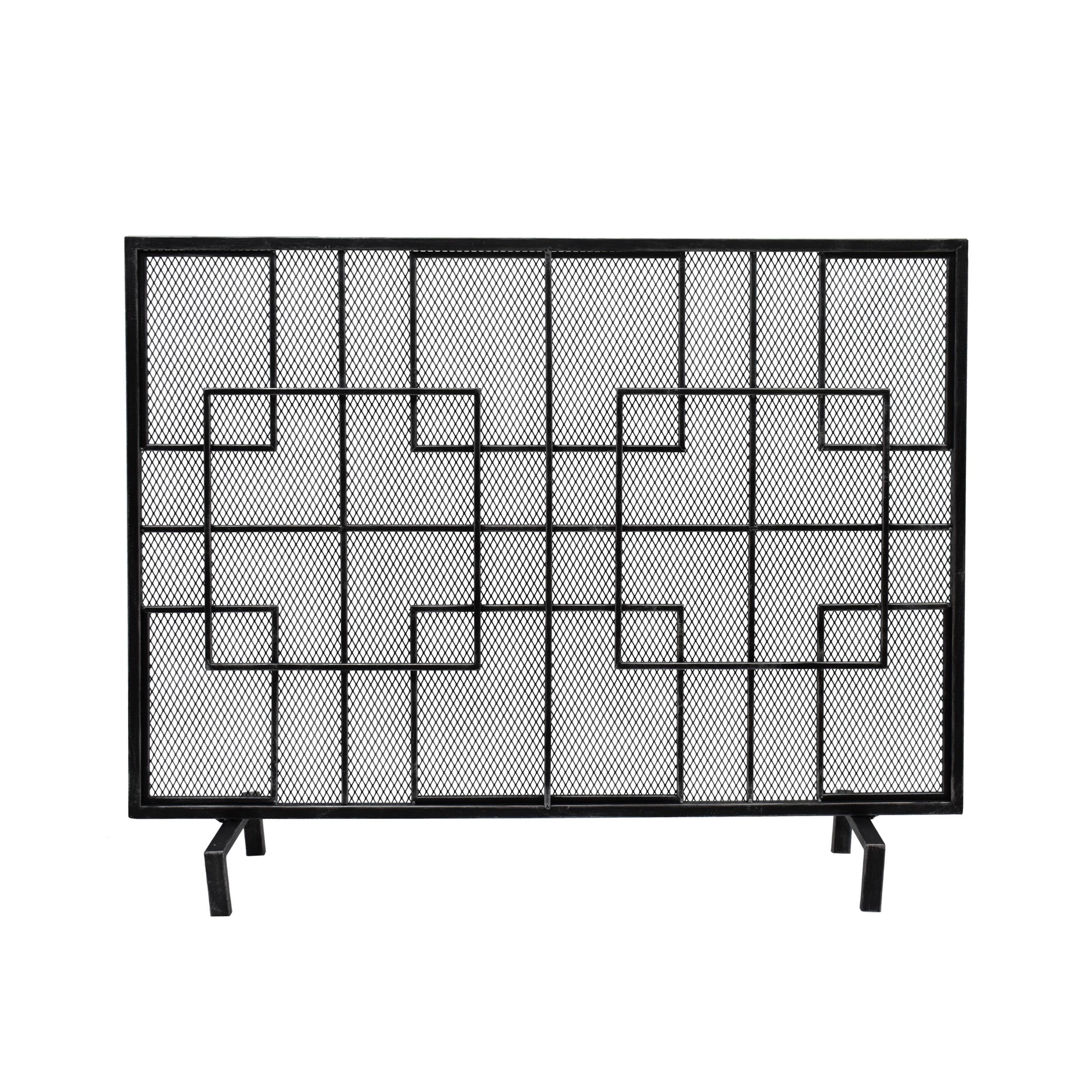 Dorothy Modern Single PanelIron Firescreen