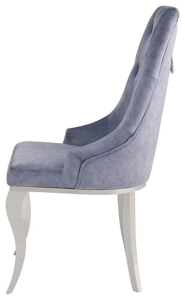 Elegant Dining Chair  Cabriole Legs With Padded Seat  ampButton Tufted Back   Contemporary   Coffee Tables   by Declusia  Houzz