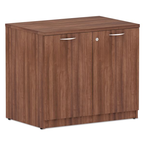 Alera Valencia Series Storage Cabinet， 34.3w x 22.78d x 29.5h， Modern Walnut