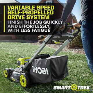 RYOBI 40V HP Brushless 21 in. Cordless Battery Walk Behind Dual-Blade Self-Propelled Mower with (2) 6.0 Ah Batteries  Charger RY401150