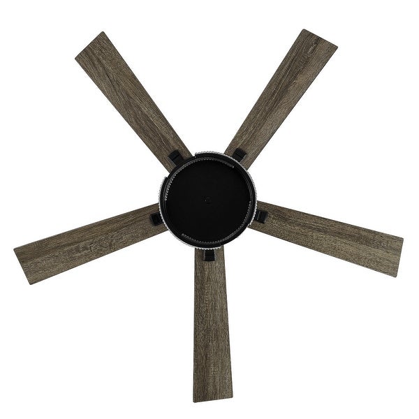 52 In LED Matte Black Ceiling Fan with Light Remote(5-blade) Shopping - The Best Deals on Ceiling Fans | 40798192