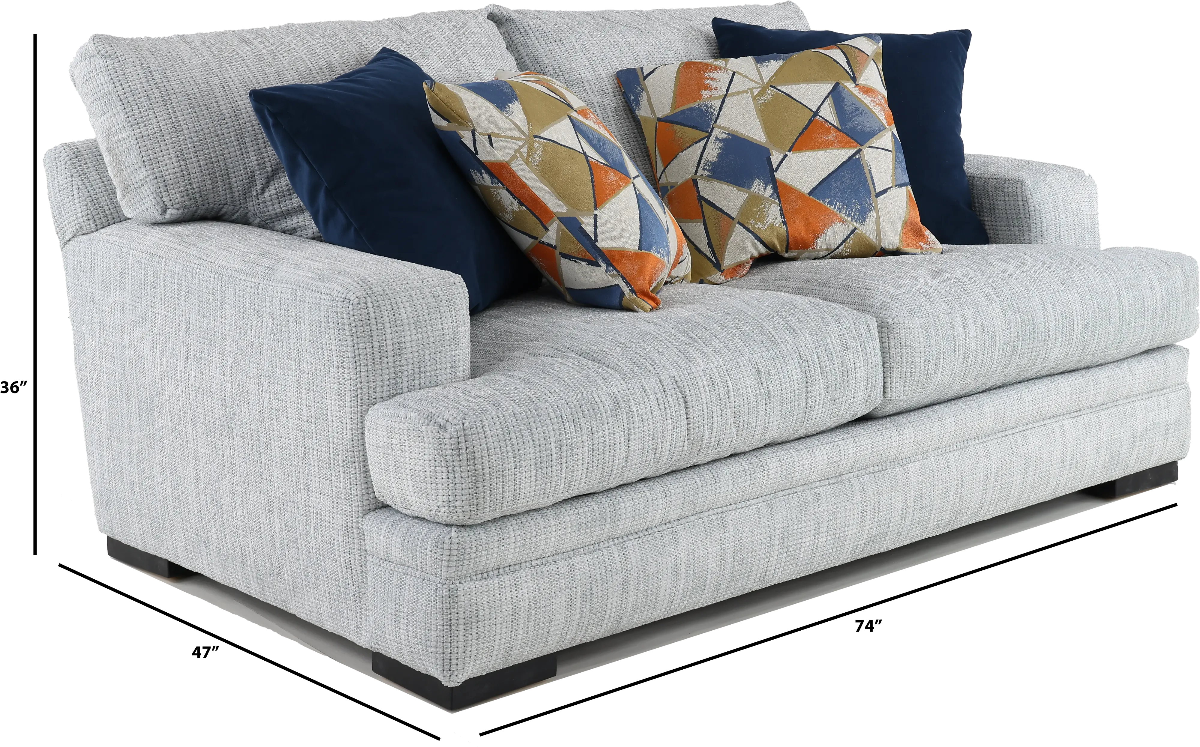 Piccolo Gray Loveseat