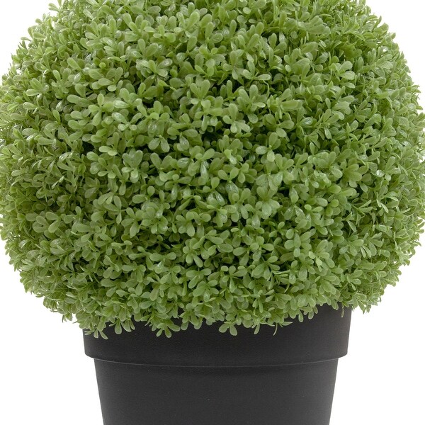 22 Artificial Boxwood Ball Topiary in Round Pot，Unlit