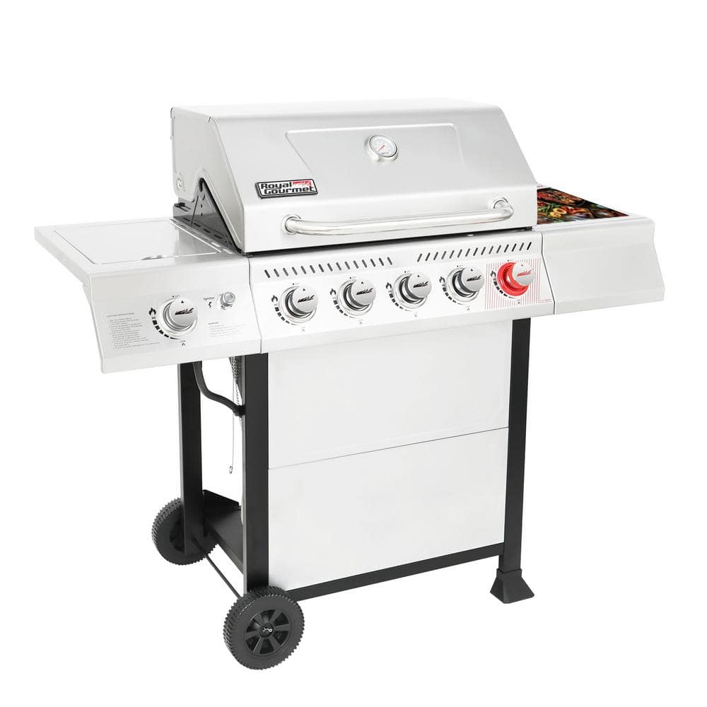 Royal Gourmet 5-Burner Propane Gas Grill in Stainless Steel with Sear Burner and Side Burner GA5401T