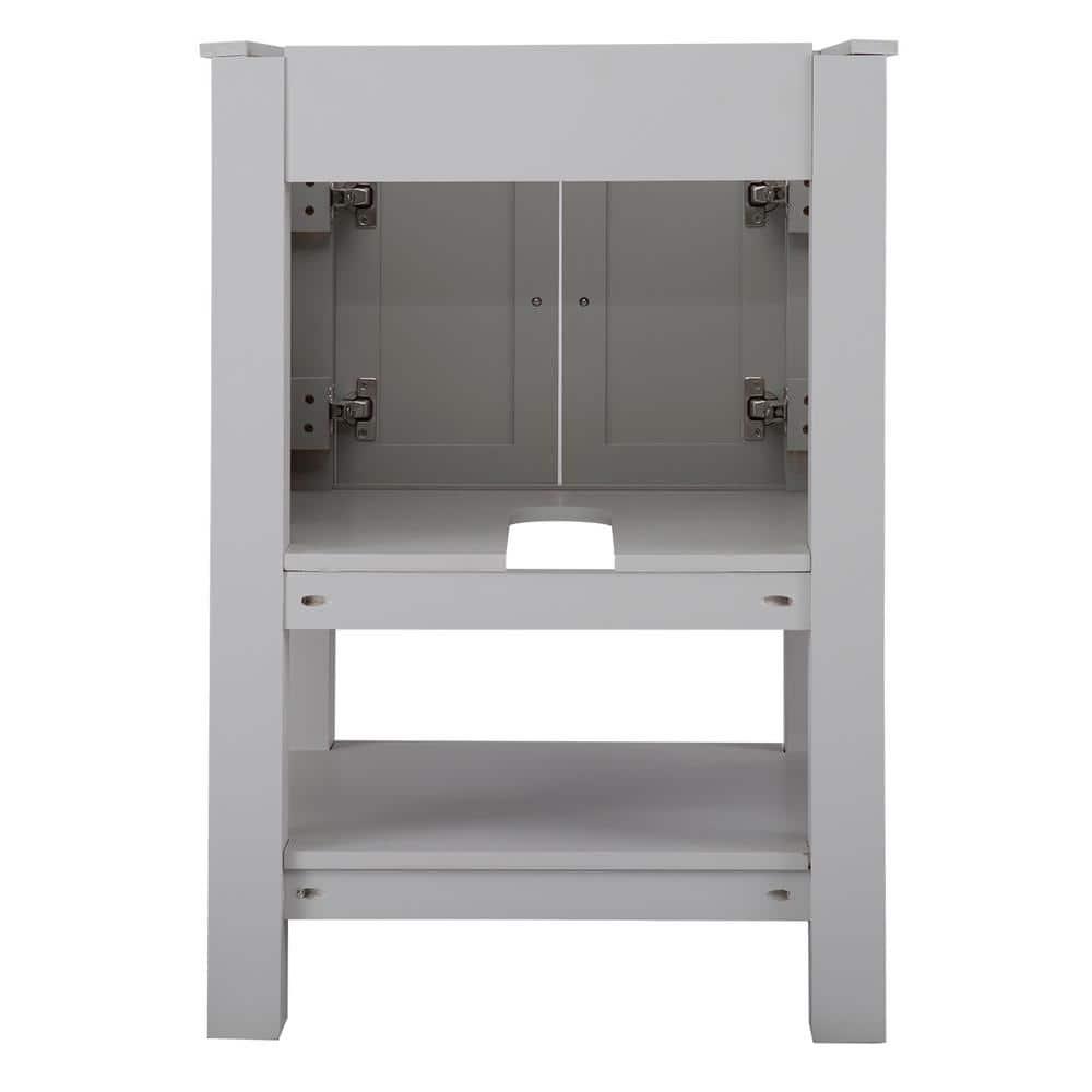 Home Decorators Collection Gazette 24 in W x 2175 in D x 34 in H Vanity Cabinet Only in Grey