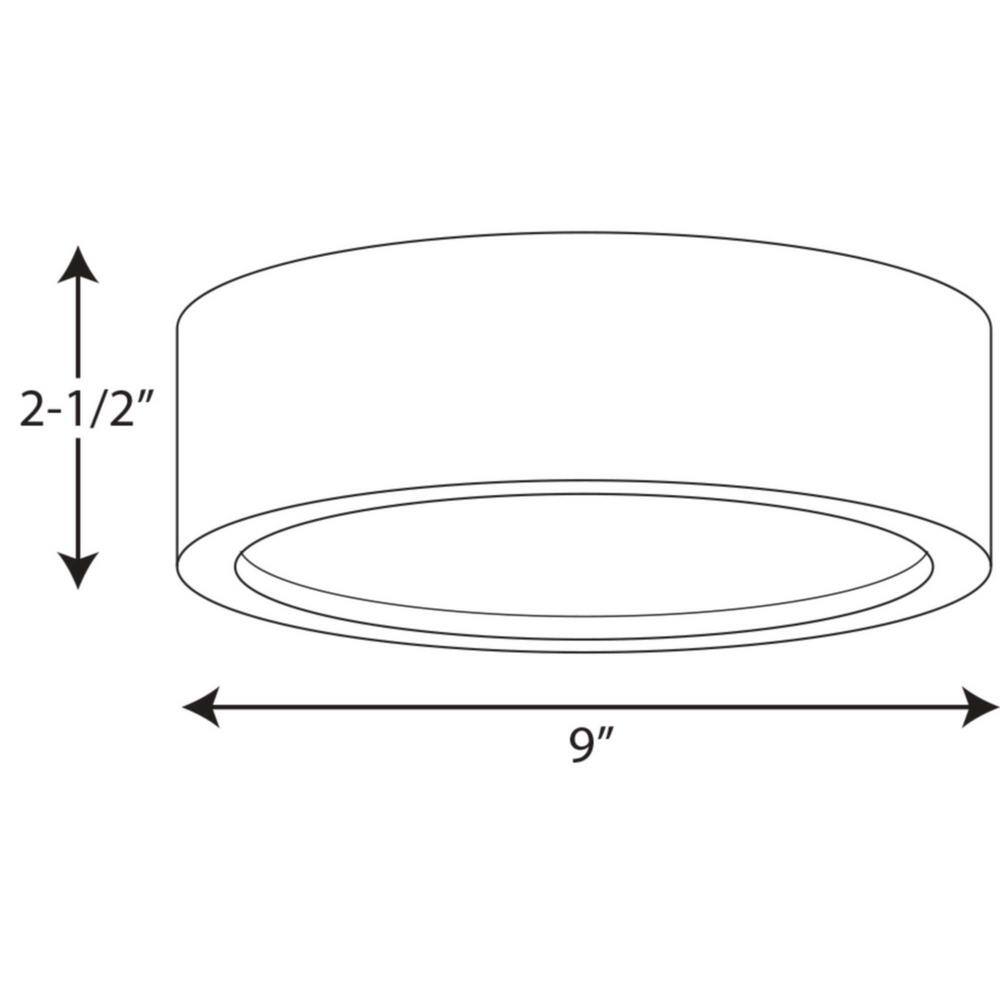 Progress Lighting 9 in. Portal 17-Watt Brushed Nickel Integrated LED Flush Mount P3631-0930K9