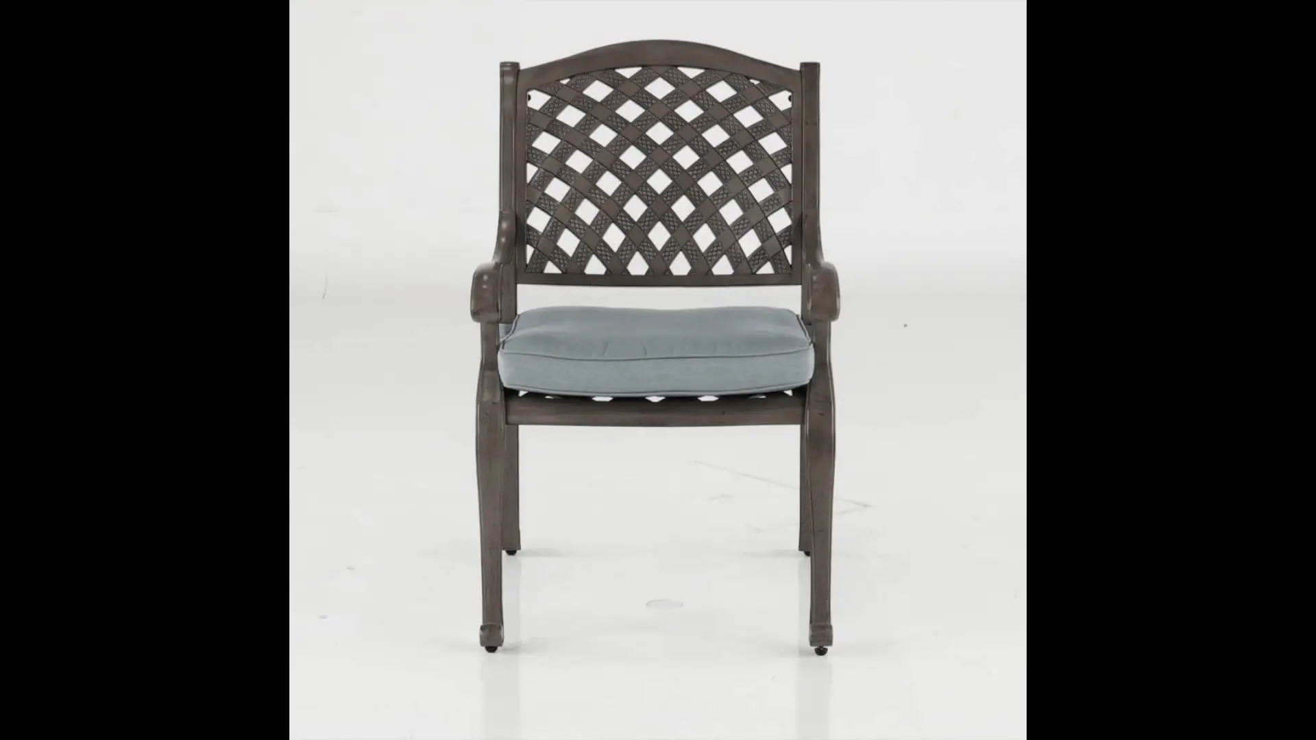 Macan Gray Metal Patio Dining Chair