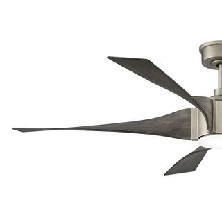 Home Decorators Collection Sky Parlor 56 in. Integrated LED Indoor Burnished Nickel Ceiling Fan with Light 34613