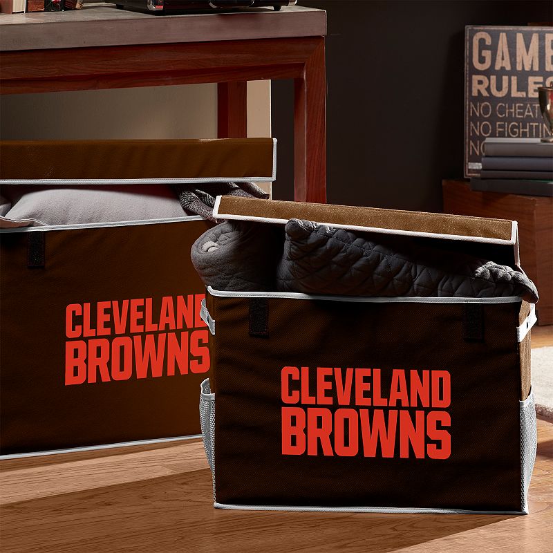 Franklin Sports Cleveland Browns Small Collapsible Footlocker Storage Bin