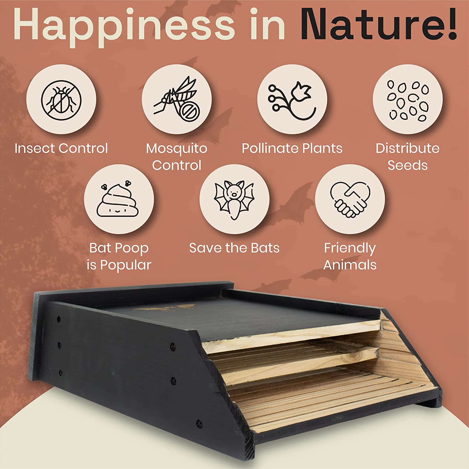 BIGBATBOX -Bat Houses for outdoors - With our proven Bat Box design, you are almost guaranteed to attract bats! Now you too can watch bats swooping in your backyard, cleaning up on your mosquitos